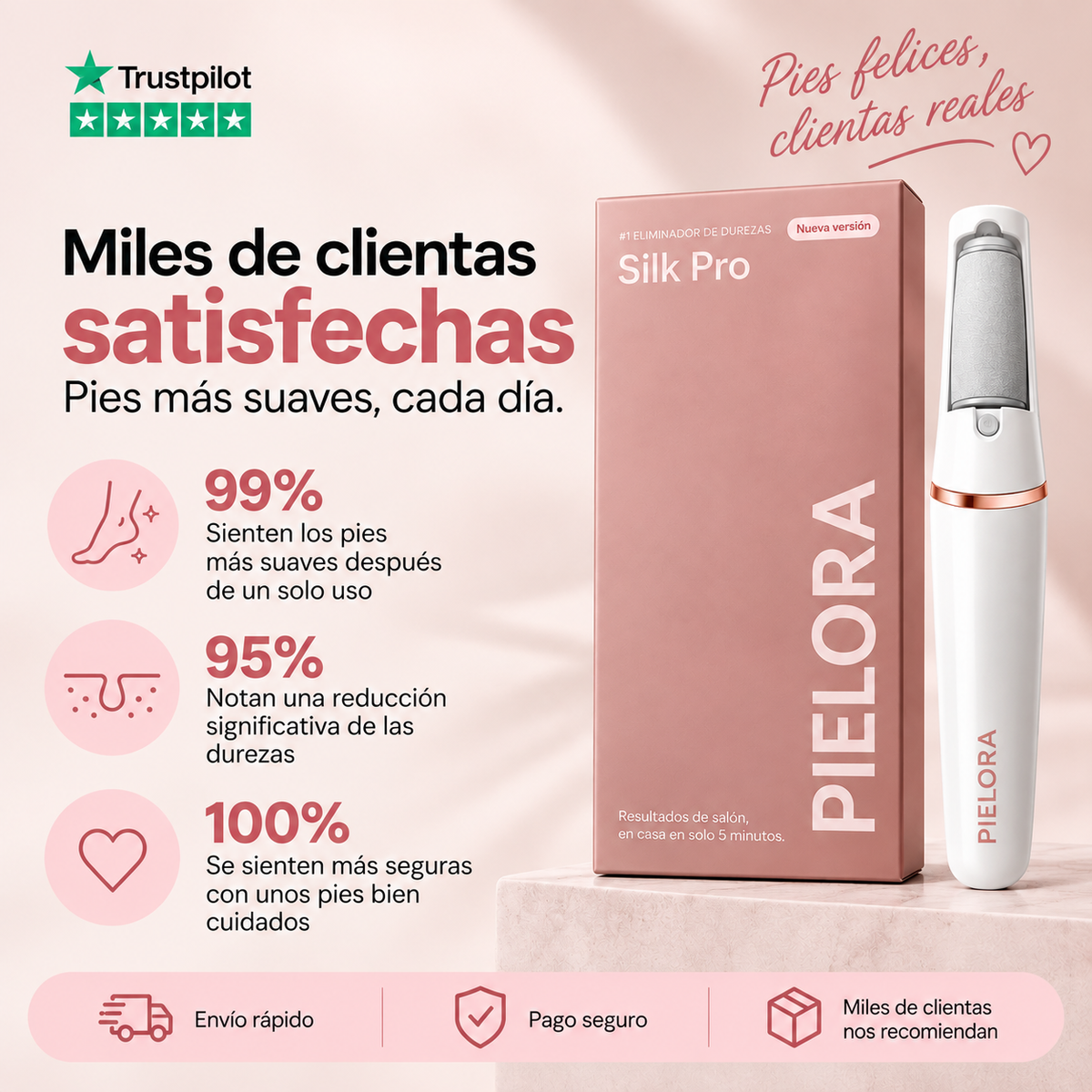 Pielora Silk Pro – Lima eléctrica para pies