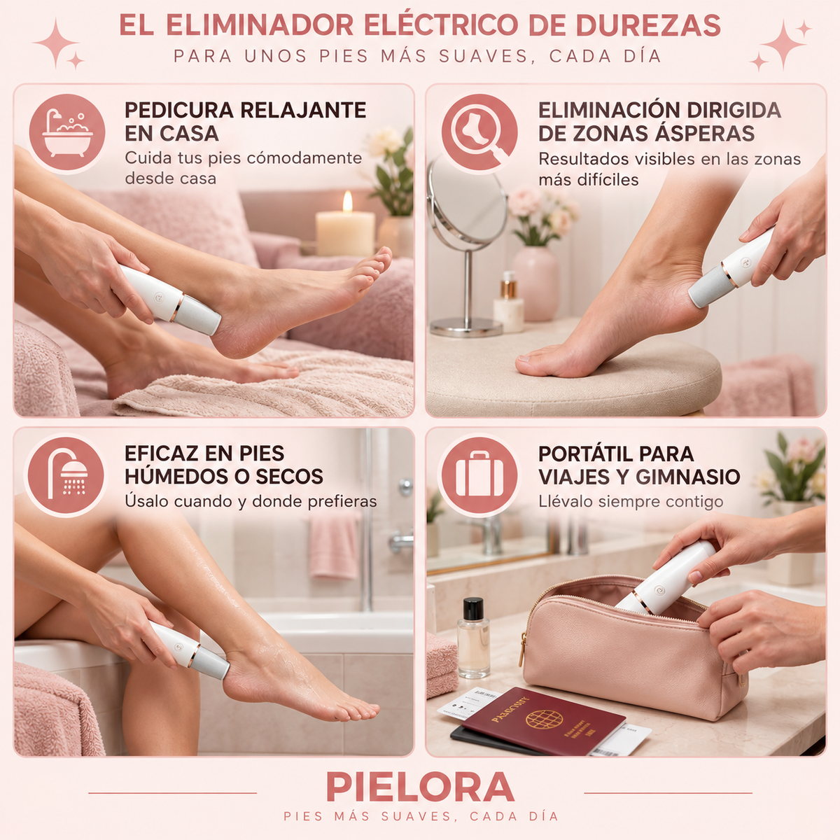 Pielora Silk Pro – Lima eléctrica para pies