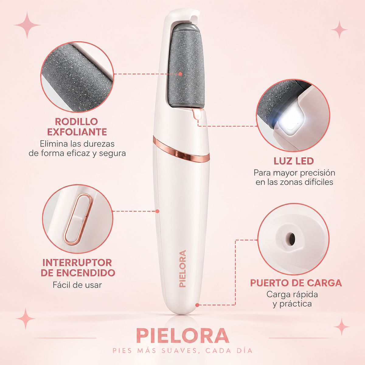 Pielora Silk Pro – Lima eléctrica para pies